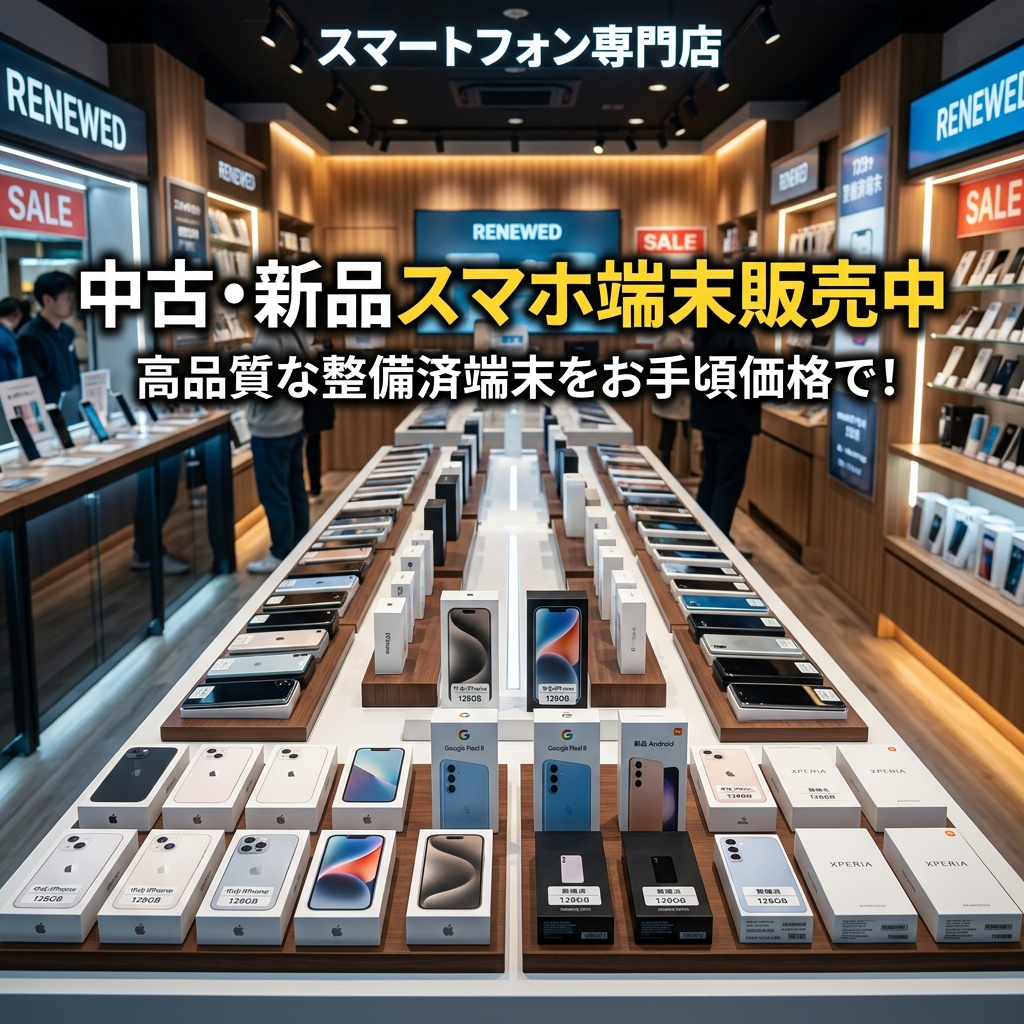 中古・新品スマホ端末販売中